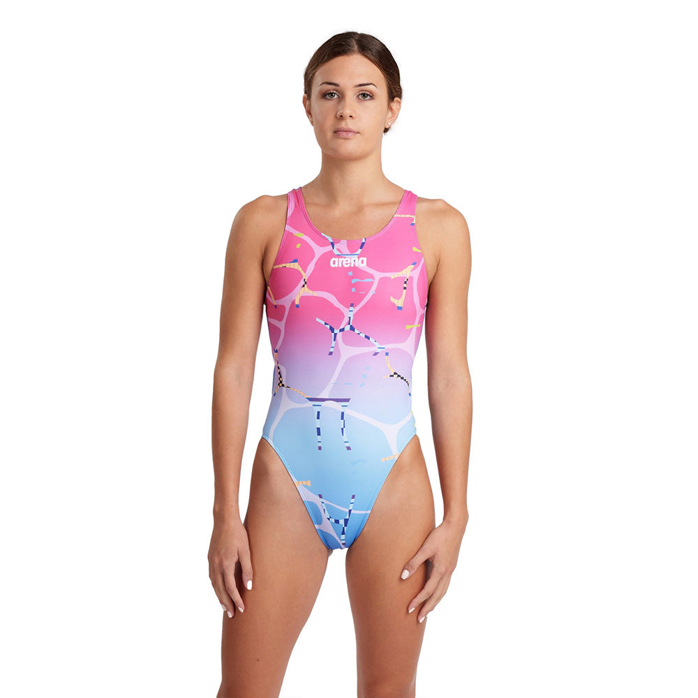 Buy arena Women's Back to Pool Swim Tech High Back one Piece