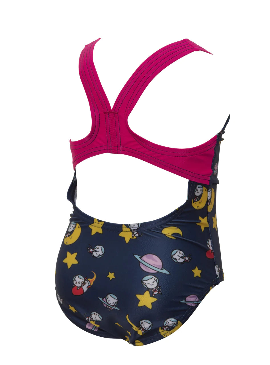 Kids Girls' Space Cats One Piece