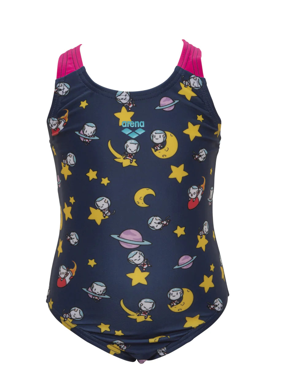 Kids Girls' Space Cats One Piece